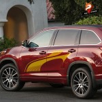 Auto Door Side Stickers Vinyl Decals Sports Auto Body Decoration Car Stickers And Decals Accessories For Toyota Highlander